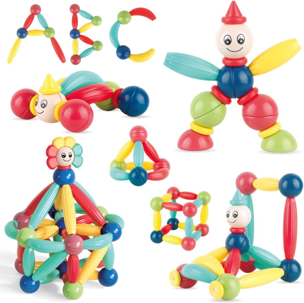 ✨ Qizebaby Magnet Toys – Bộ Xây Dựng Nam Châm Sáng Tạo 78 chi tiết