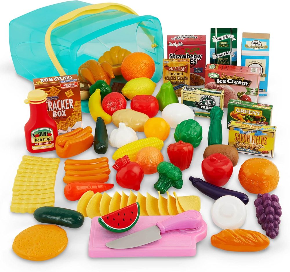 🍎 Bộ đồ chơi thực phẩm giả lập Battat Play Circle (79 chi tiết)