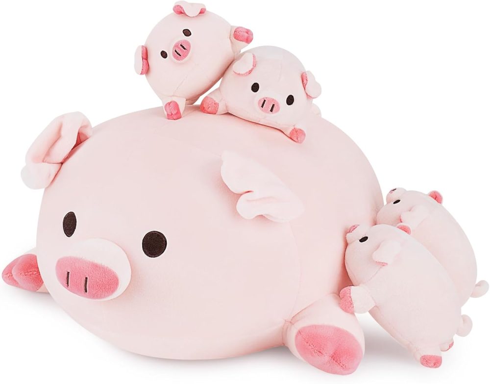 🐷 Achwishap Pig Family – Gia Đình Heo Ôm Ấm Áp | BabyFun Plush Edition