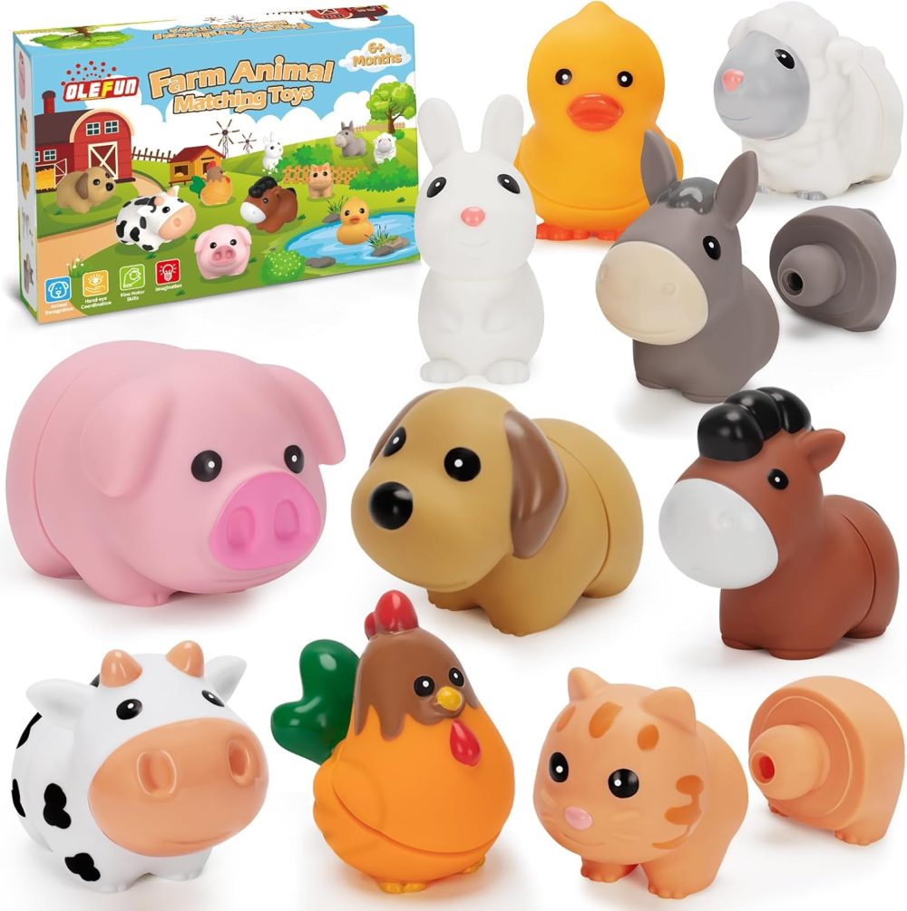 🐮 Farm Animal Learning Toys – Bộ Đồ Chơi Nông Trại Montessori Phát Triển Kỹ Năng Cho Bé 1–3 Tuổi 🌾✨