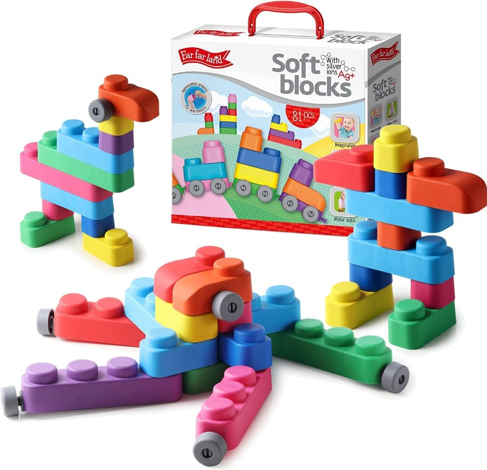 🧸 BabyFun Soft Blocks 81PCS – Chạm Mềm Mại, Học Từ Yêu Thương