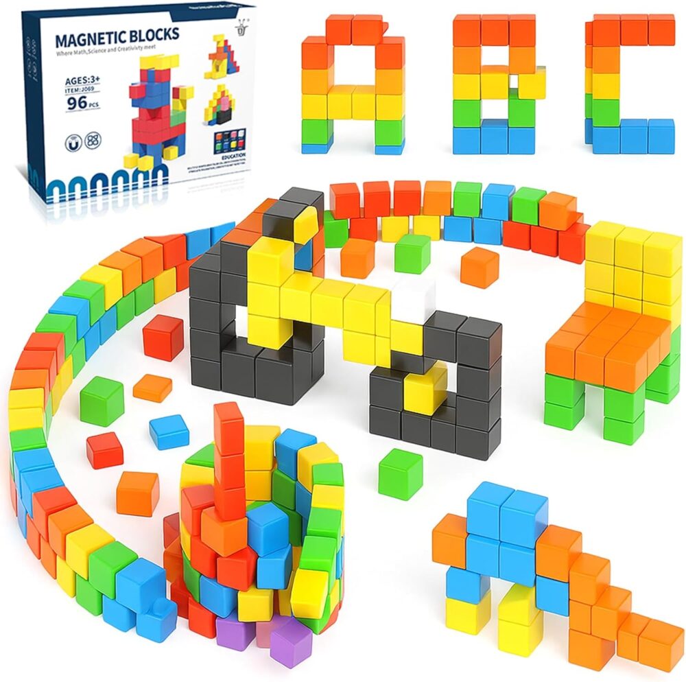 🧲 96 Miếng Gạch Nam Châm Xây Dựng – Magnetic Building Blocks