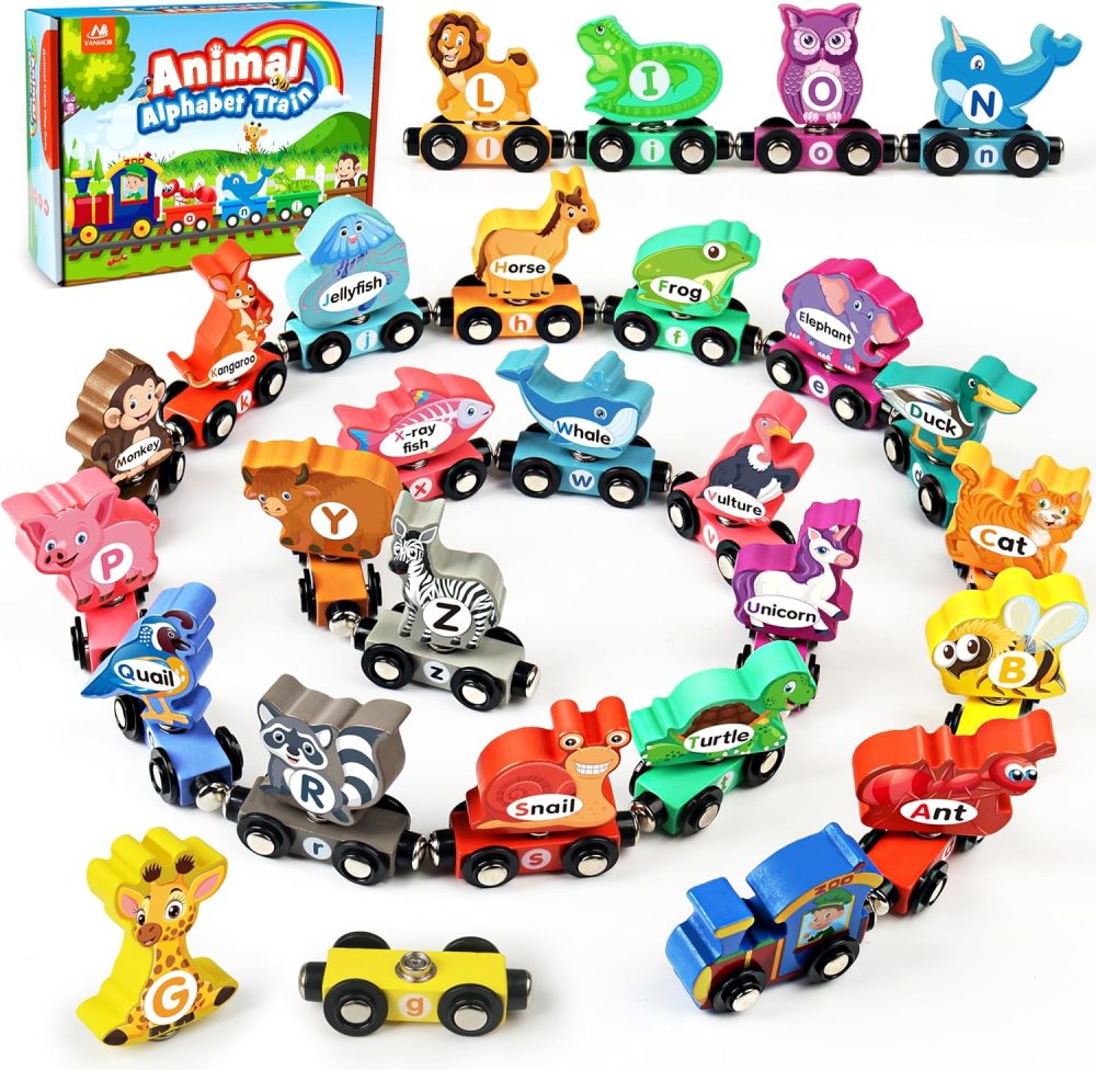 🚂 BabyFun Alphabet Train – Chuyến Tàu Gỗ Kết Nối Tri Thức & Niềm Vui
