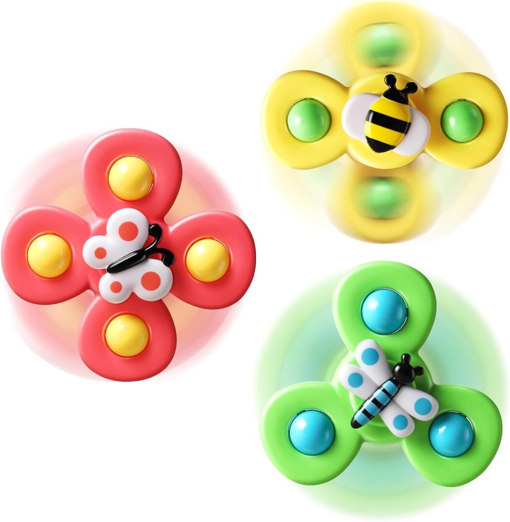 🌪️👶 ALASOU Suction Spinner Toys – Bộ 3 Cối Xoay Giác Hút Cho Bé