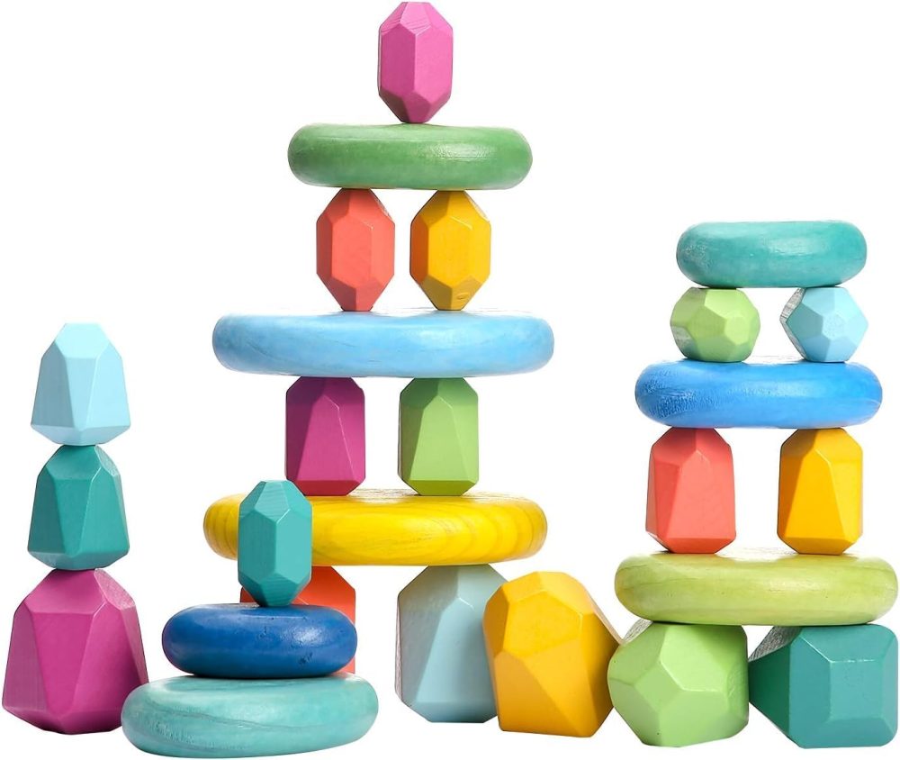 🪨🌈 Balancing Stones Gỗ – Bộ Xếp Chồng Cân Bằng (26 Chi Tiết)