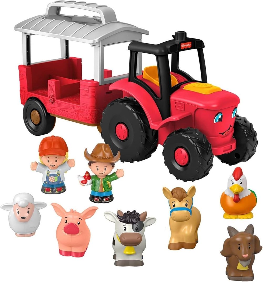 🚜🐮 Fisher-Price Little People Caring for Animals – Xe Máy Kéo Chăm Sóc Động Vật