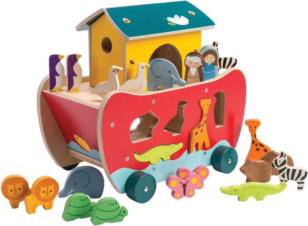 🚢🐘 Đồ chơi Tender Leaf – Con thuyền phân loại hình dạng của Noah