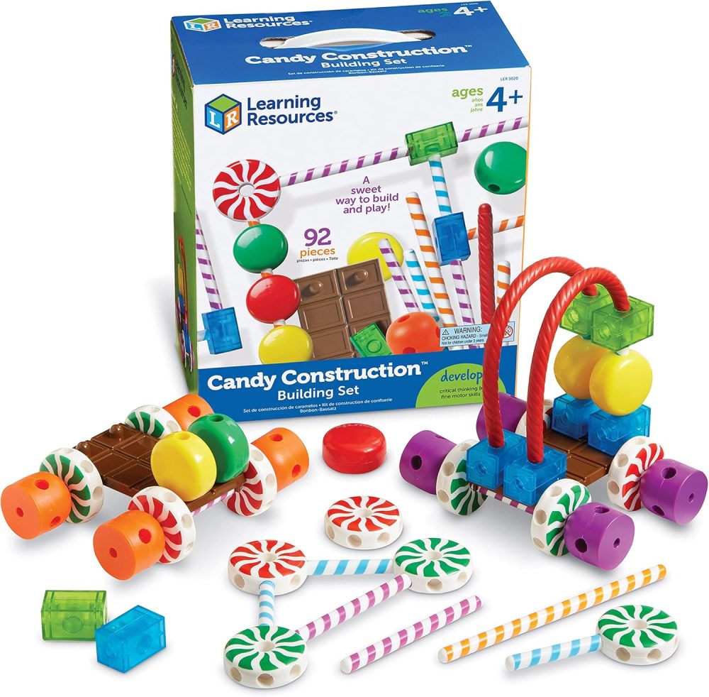 🍬🛠️ Learning Resources Candy Construction – Bộ Xây Dựng Kẹo Ngọt (92 Chi Tiết)