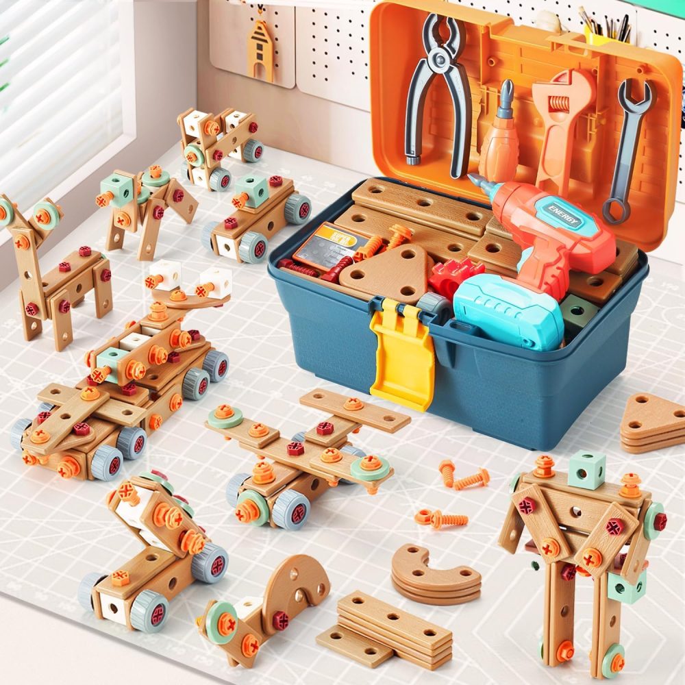 🔧🛠️ Kids Tool Set with Drill – Bộ Dụng Cụ Thợ Nhí STEM (148 Chi Tiết)