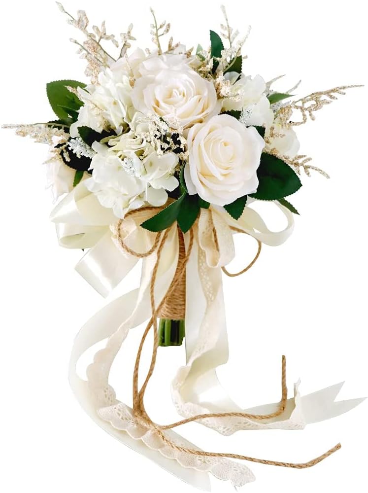 🤍🌹 FEILUOYI Wedding Bouquet – Hoa Cưới Tinh Khôi & Yêu Thương