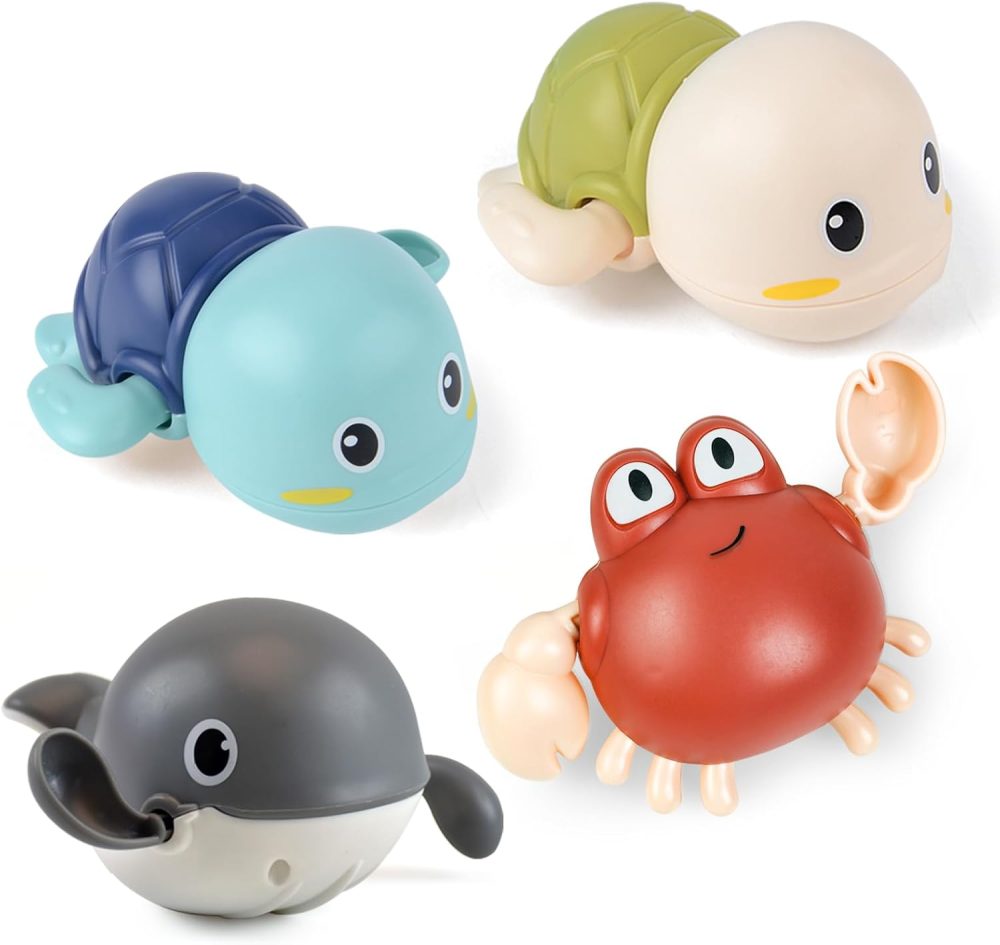🛁🐢🦀🐳 Đồ Chơi Tắm Cho Bé – Bộ Thú Bơi Dây Cót Vui Nhộn