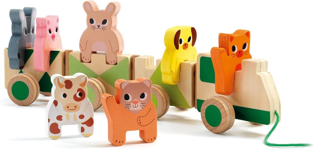 🚂🌾 Djeco Trainimo Farm – Tàu Hỏa Gỗ Nông Trại Cho Bé