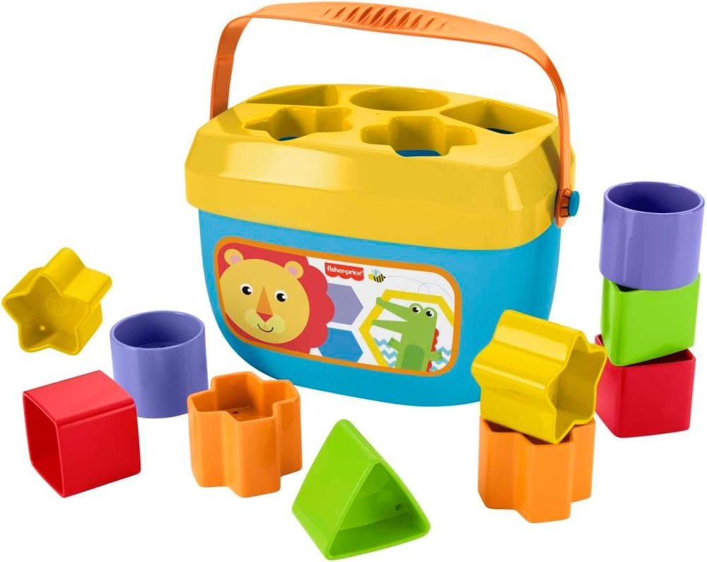 🧱👶 Fisher-Price Baby’s First Blocks – Bộ Xếp Hình Khối Đầu Đời (10 Chi Tiết)