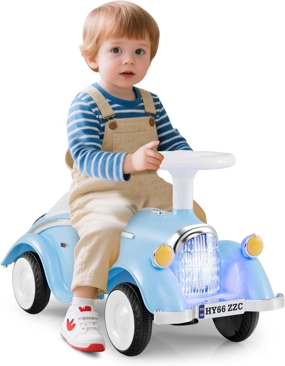 🚗👶 HONEY JOY Ride-On Car – Xe Chòi Chân Phong Cách Retro (Màu Navy)