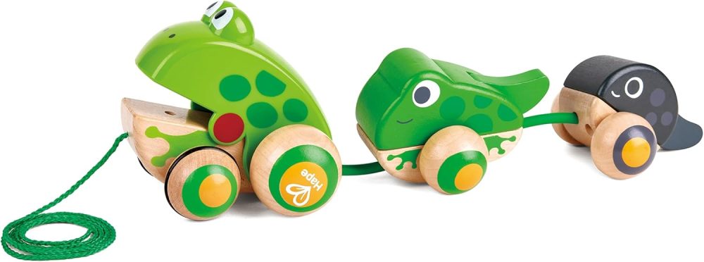 🐸🪵 Hape Pull‑Along Frog Family – Đồ Chơi Kéo Gỗ Gia Đình Ếch