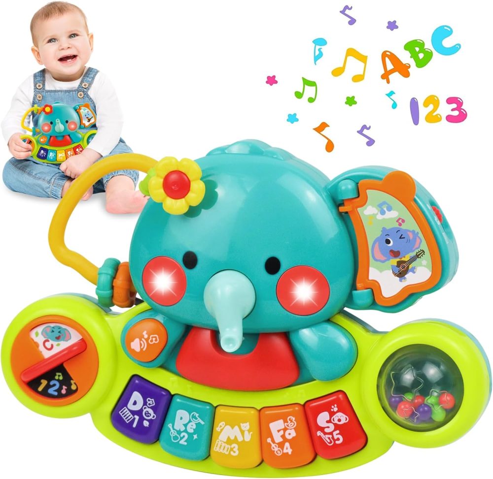 🐘🎹🎶 YOLOMOON Baby Musical Elephant – Đàn Piano Hình Voi Cho Bé