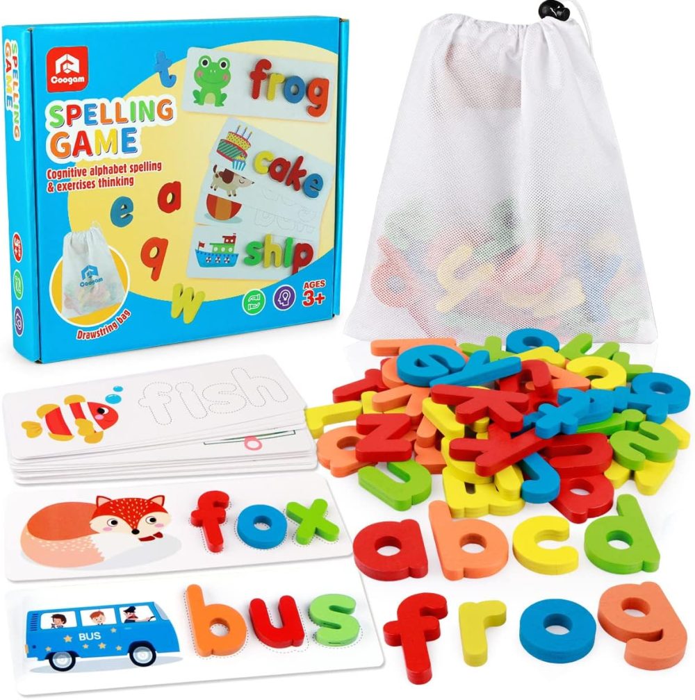🔤🪵 Coogam See & Spelling – Đồ Chơi Ghép Chữ & Đánh Vần Montessori Cho Bé