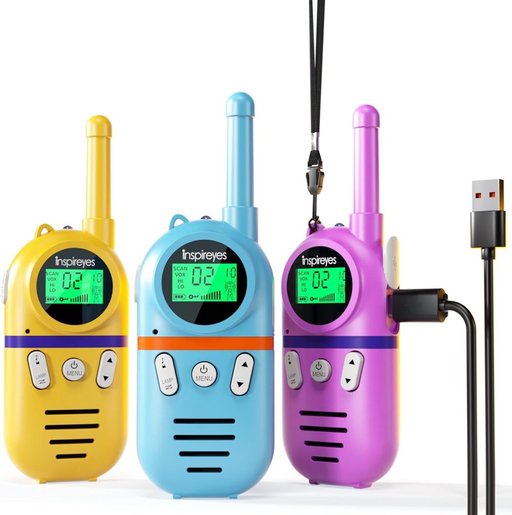 📻🌲 Inspireyes Walkie Talkies – Bộ Đàm Trẻ Em Sạc Lại Cho Chơi Ngoài Trời