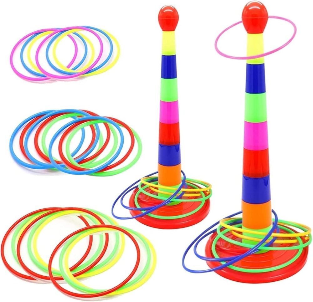 🌈⭕ Colorful Happy Circle Game – Trò Chơi Vòng Tròn Vui Nhộn (2 Trụ + 48 Vòng)