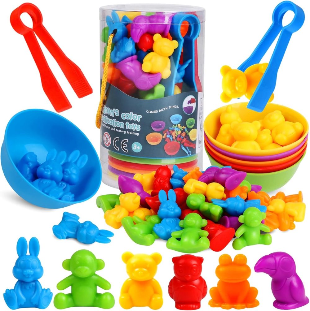 🐾🎨🔢 Color Sorting & Counting Animals – Bộ Phân Loại Màu & Đếm Thú Cho Bé