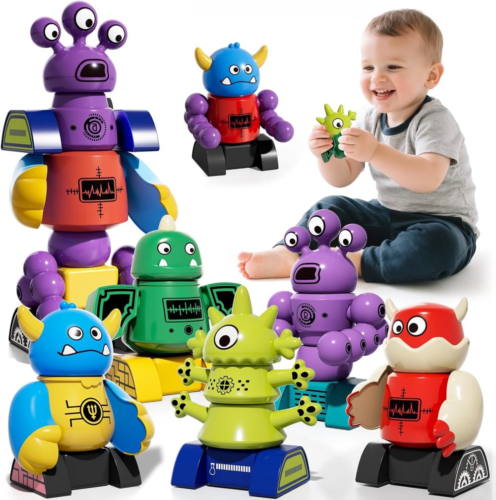 🤖🧲 JUKUDAHU Magnetism Robot – Bộ Lắp Ghép Robot Nam Châm 35 Mảnh Cho Bé