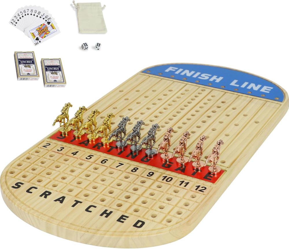 🐎🏁 Horse Racing Board Game Gỗ Cao Cấp – Đường Đua Về Đích (21 inch)