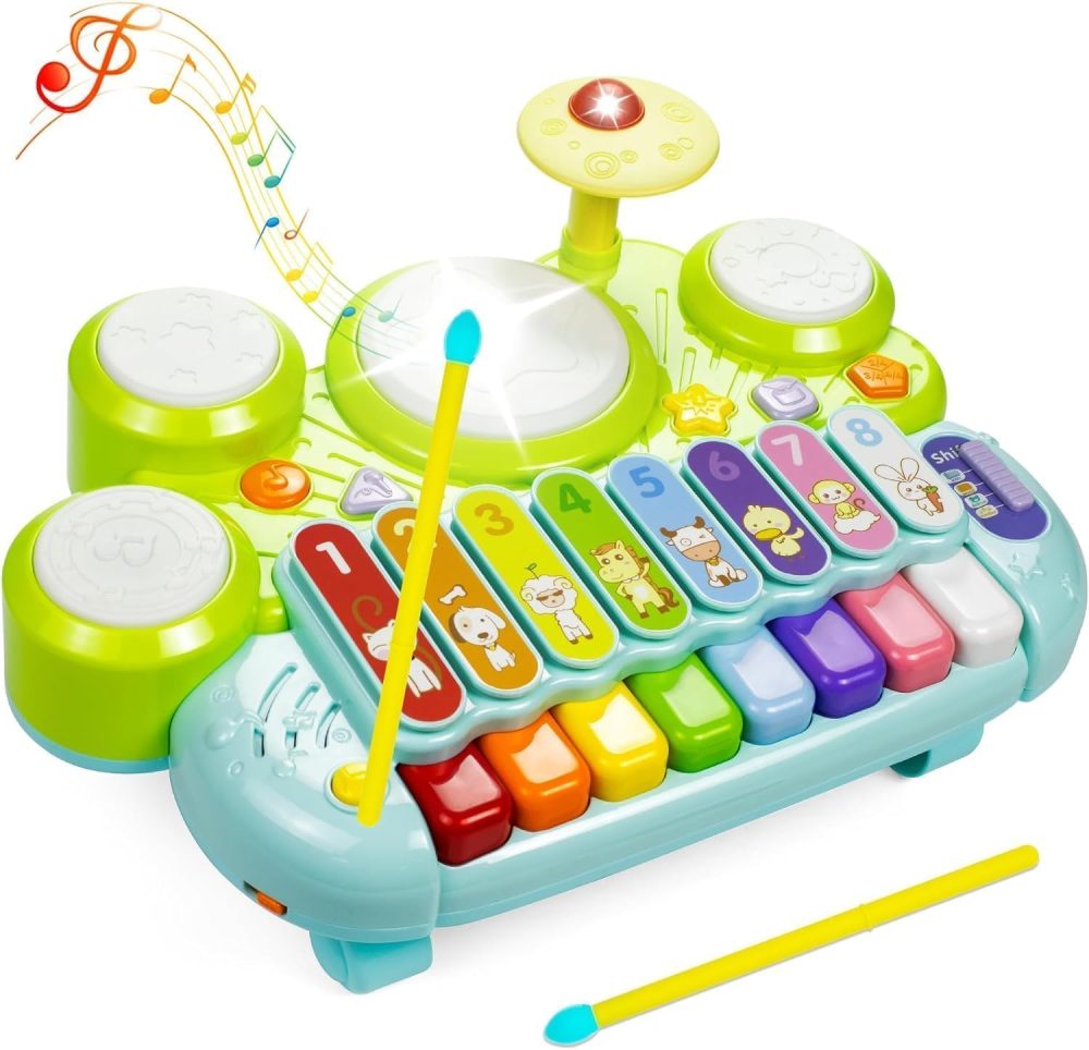 🎹🥁🎶 Baby Musical Toys 3‑in‑1 – Bộ Nhạc Cụ Đầu Đời Cho Bé