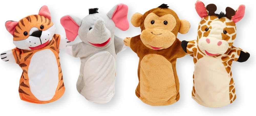 🐯🦁🐵 Melissa & Doug Zoo Friends – Bộ Rối Tay Thú Vườn Thú Cho Bé