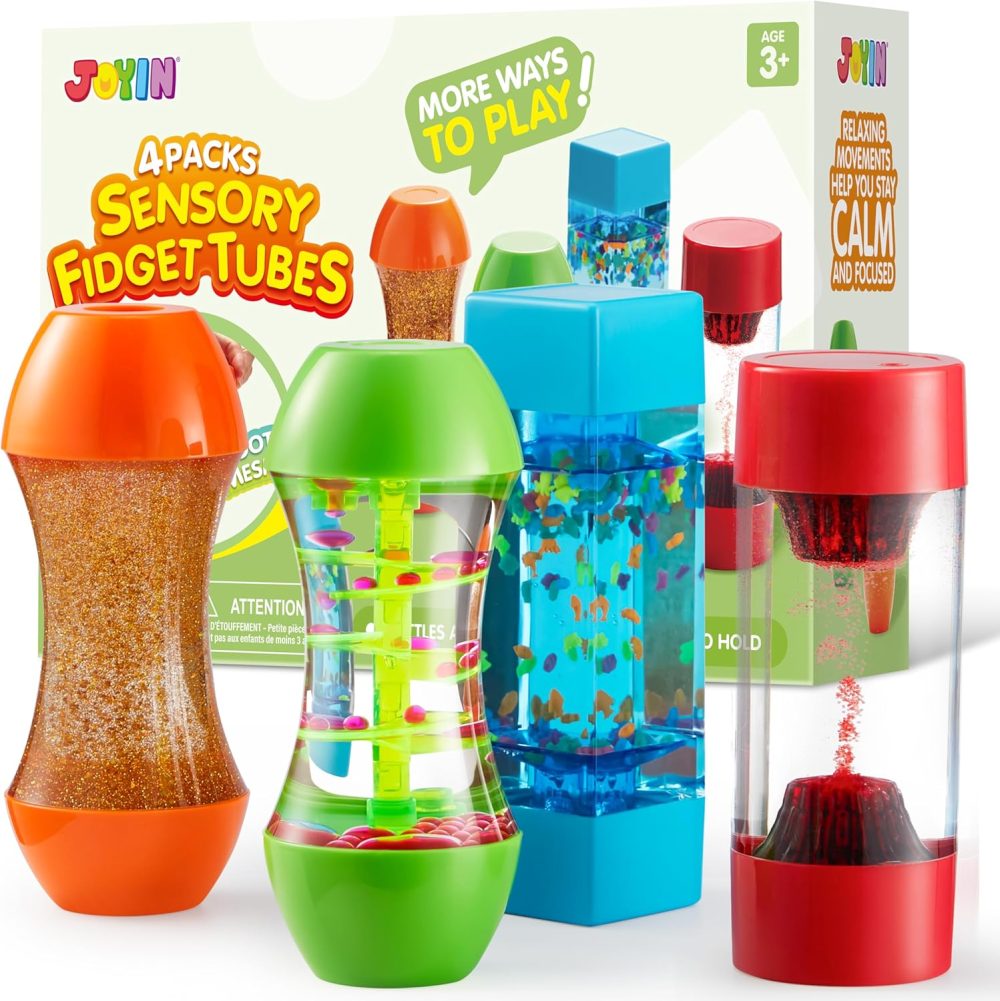 🧪🌈 JOYIN Fidget Tubes – Bộ 4 Ống Cảm Giác Giảm Căng Thẳng Cho Trẻ Em
