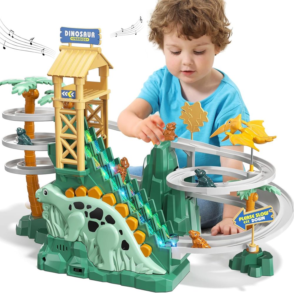 🦖🚗 Dinosaur Climbing Slide – Đường Đua Cầu Thang Khủng Long
