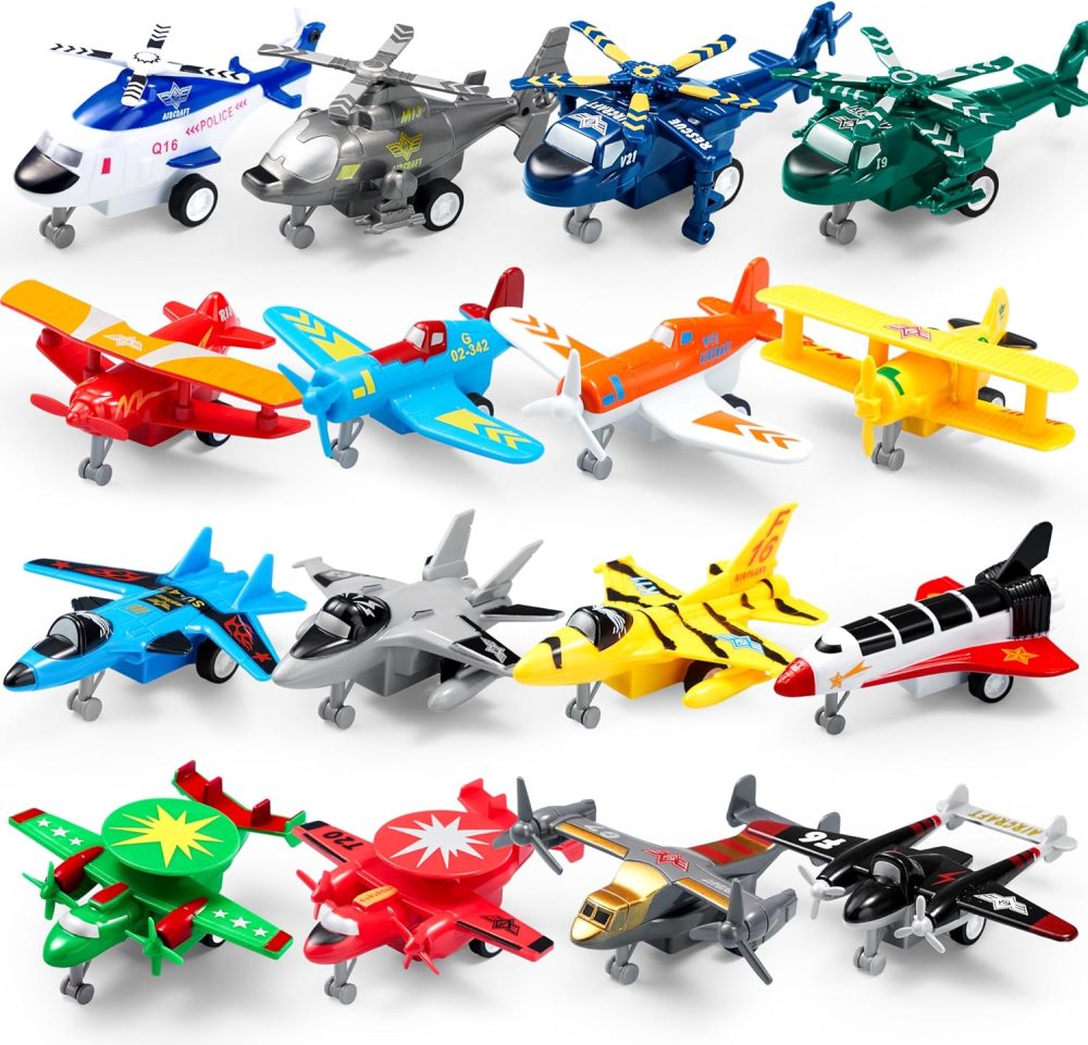✈️🚁 JOYIN Pull‑Back Airplane Toys – Bộ 16 Máy Bay Kéo Lùi Cho Bé