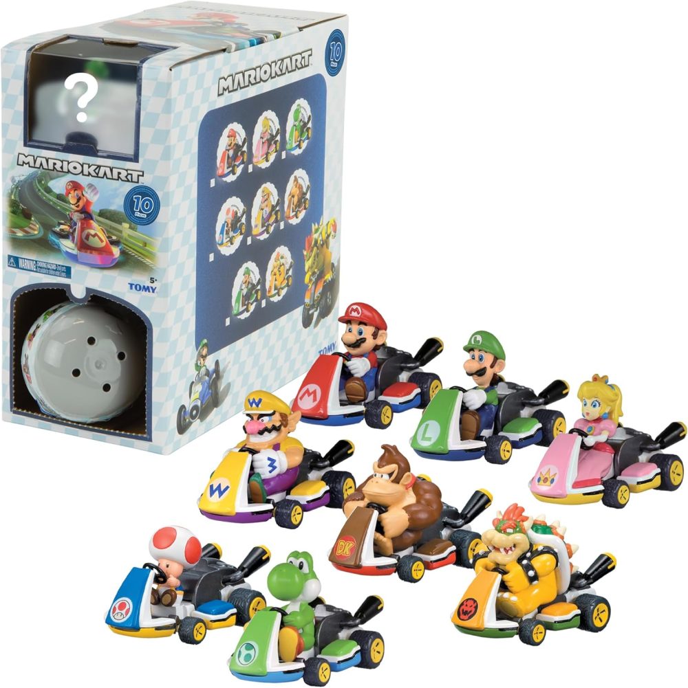 🏁🍄 TOMY Mario Kart Pull Back Racers – Xe Kéo Trớn Mario Kart Cho Bé