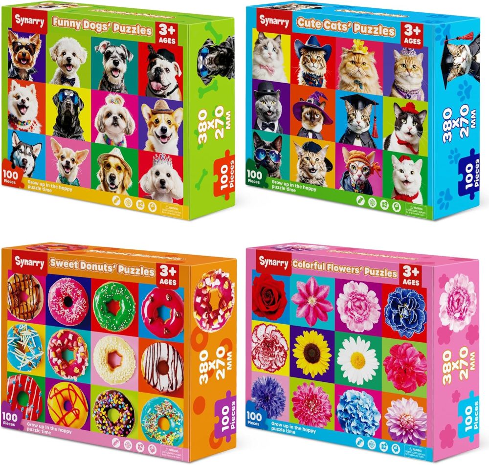 🧩🌈 SYNARRY Wooden Puzzle 100 Mảnh – Tranh Ghép Gỗ Cho Bé 4–8 Tuổi