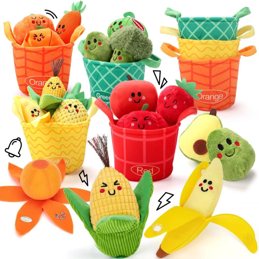 🍎🥕🧸 RUIDYA Sensory Fruit & Vegetable Toy – Đồ Chơi Cảm Giác Montessori Cho Bé
