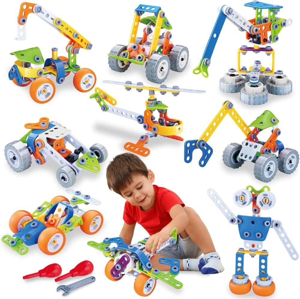 🚁🚗🤖 AKILION 10‑in‑1 STEM Construction Set – Đồ Chơi Lắp Ráp Sáng Tạo Cho Bé