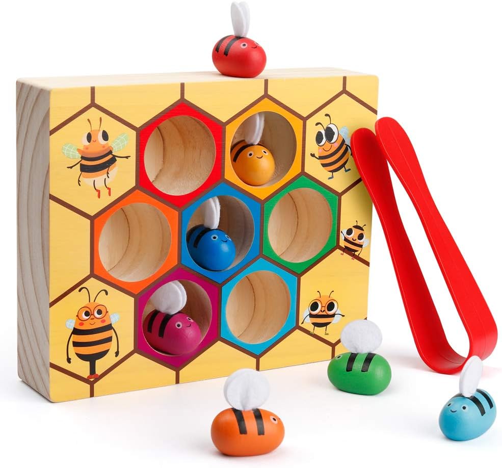 🐝🍯 Coogam Clamp Bee to Hive Matching Game