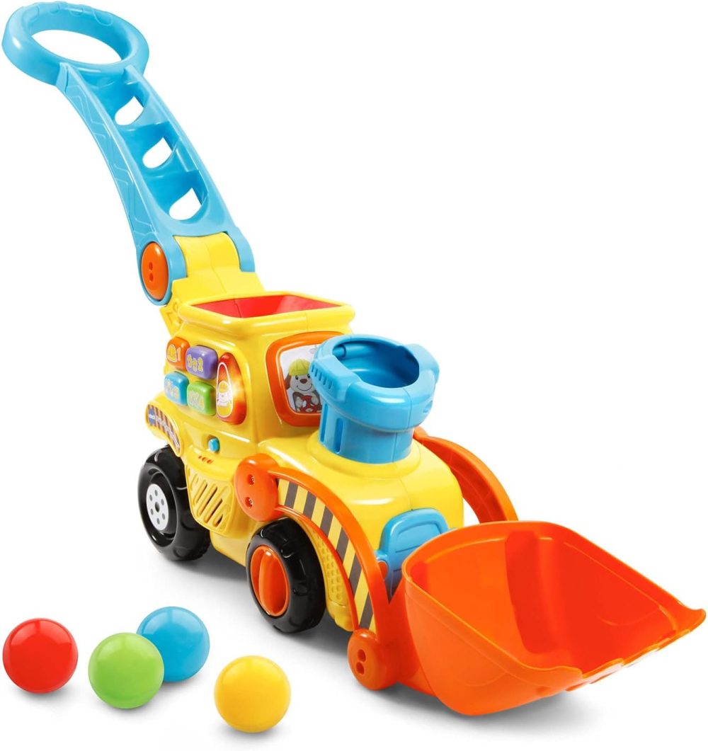 🚜🟡 VTech Pop-a-Balls Push & Pop Bulldozer