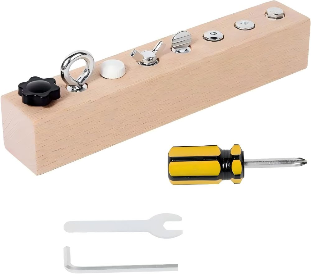 🔩🪵 Activity Board with Wooden Screwdriver Set