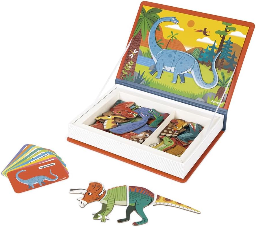 🦖🧲 Janod Magneti'Book Dinosaur – J02590