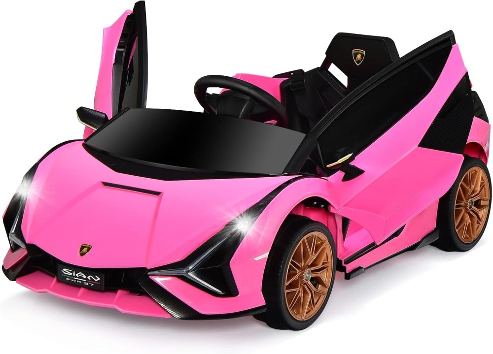 🏎️💗 INFANS 12V Licensed Lamborghini Sián Kids Ride-On Car