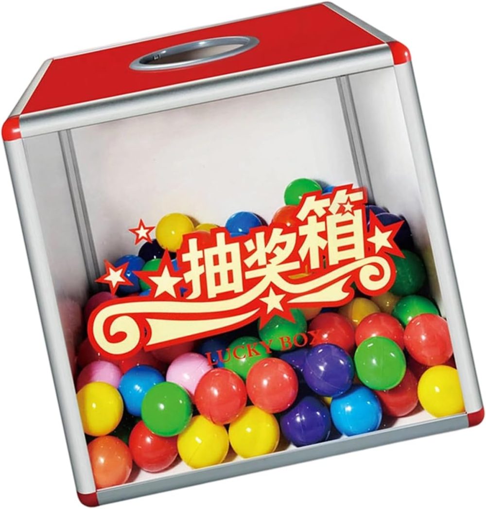 🎰🌈 Aluminum Alloy Raffle Box + 200 Bright Balls
