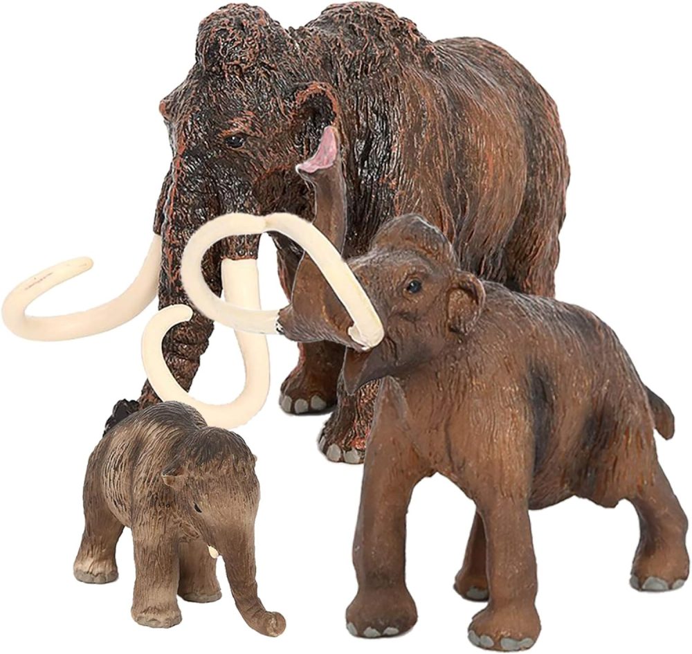 🦣❄️ Vankcp 3PCS Mammoth Family Figurines