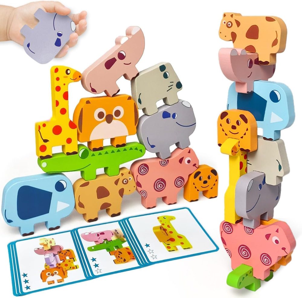 🦁🌳 Montessori Wooden Animal Toy