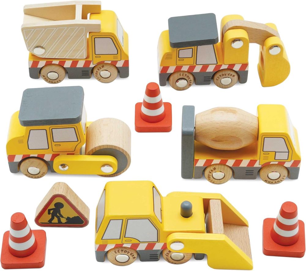 🚜🏗️ Le Toy Van Wooden Construction Vehicles Set