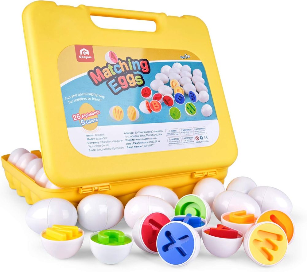 🥚🔤 Coogam Letters Matching Eggs – ABC Alphabet Color Sorter