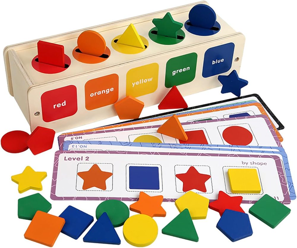 🌈🧩 MonteSpi Montessori Wooden Colour & Shape Sorting Toy