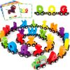 🚂🔤 Vanmor Alphabet Flash Cards – Wooden Alphabet Train