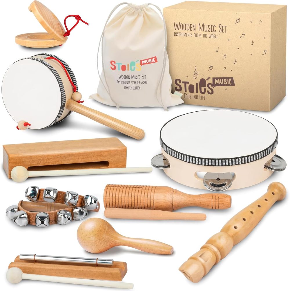 🥁🎶 Stoie’s Wooden Toddler Musical Instruments Set