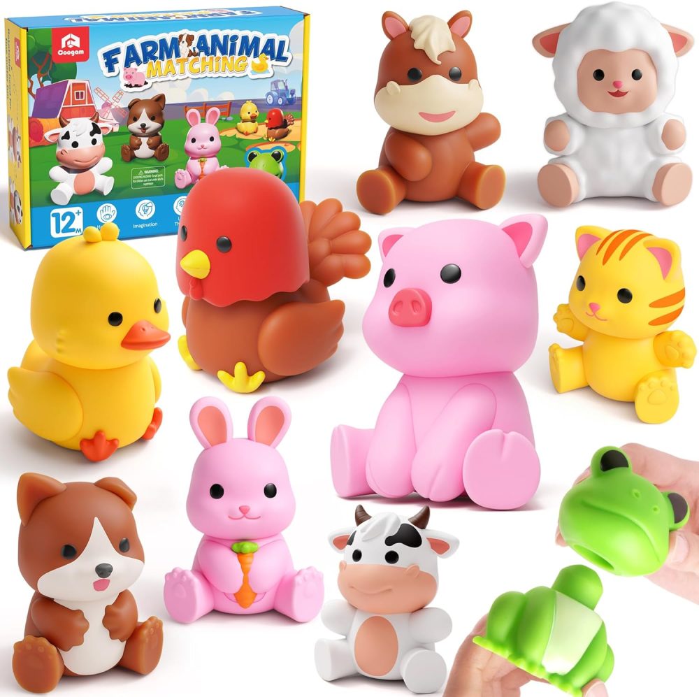 🐄🌾 Coogam 10PCS Farm Animal Matching Toys