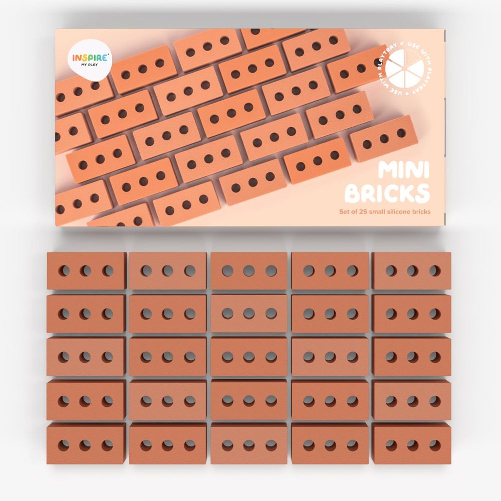 🧱🌈 25 x Mini Silicone Bricks for Kids